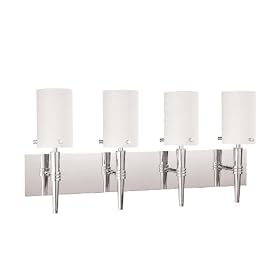 Nuvo Lighting 60 3869 Jet Vanity Light with Frosted Glass, Brushed Nickel, 4-Light by Nuvo