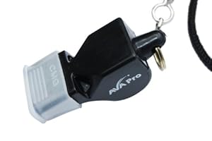 Whistle - Pro whistle with lanyard necklace - Coach and referee first choice of all official sports organizations worldwide- also great for life emergency, security and survival- on sale online now made with ABS not tin or stainless steel. Similar to Fox 40, very reliable, product guarantee. By Rush Sports