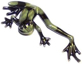 Green/Black Frog Stretching ~ 6 3/8 Inch