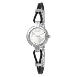 ELLETIME Women's EL20008S02B Steel Silver Dial Black Rope and Half Bracelet Watch