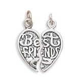 Best Friends Large Breakaway Charm Pendant Sterling Silver