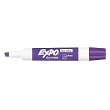 Expo Low Odor Chisel Tip Dry Erase Markers, 12 Purple Markers (80008)