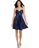 XOXO - XOXO Sleeveless Pleated Dress with Jeweled Waist