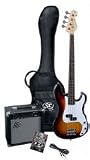 SX BG1K 3/4 3TS Sunburst Bass Guitar Package w/BA1565 AMP and Instructional DVD