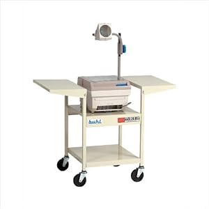 Closed Head Single Lens Overhead Projector with Lamp Changer, 39 Overhead Cart and... by 