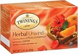 Twinings Unwind Herbal Tea, Citrus, Cinnamon, Spices, 1.41-Ounce Boxes (Pack of 6)