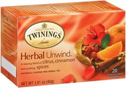 Twinings Unwind Herbal Tea, Citrus, Cinnamon, Spices, 1.41-Ounce Boxes (Pack of 6) by Twinings