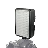 135-LED VIDEOLEUCHTE mit hoher Lichtintensität von 960 LUMEN für CAMCORDER UND KAMERAS für z.B. CANON EOS 40D, 50D, 60D, 400D, 450D, 500D, 550D, 1000D, 5D, Mark, II, 7D, NIKON D300, D300S, D3000, D3100, D3, D3x, D3S, D5000, D700, D7000, D90, OLYMPUS E-5, E-450, E-600, E-620, PENTAX K-7, K-x, K-5, K-r, etc. …(powered by SIOCORE)