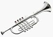 Silver Plastic Toy Trumpet 16.5" by Bontempi