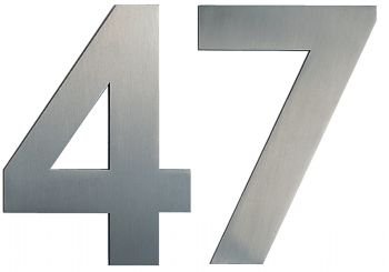 Hausnummern aus V4A-Edelstahl von Serafini