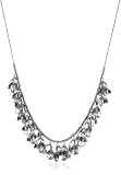 Lee Angel "Marion" Faceted Smokey Grey Teardrop Glass Necklace