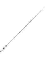 18K 18" White Gold 0.6mm Polish Diamond Cut Box Chain With Lobster Clasp
