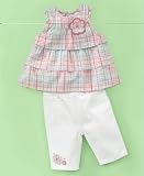 Greendog Baby Girl Plaid Tunic and Capri Set