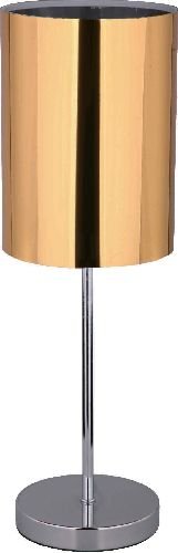 Oriva 49227-21 Tischlampe, H 43 cm, B 14 cm, E14, max 40W, Chrom/gold
