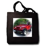 Cars - Red Jeep Wrangler - Tote Bags by 3dRose LLC