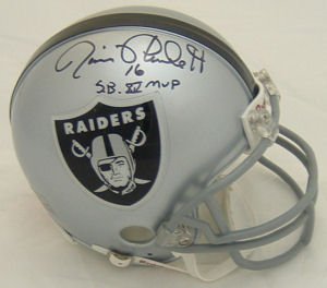 Jim Plunkett Autographed Oakland Raiders Mini Helmet w/SB MVP inscription