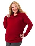 Motherhood Maternity: Plus Size Long Sleeve Cowl Neck Dolman Sleeve Maternity Sweater