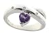 Bella Diamanti GR-R81662-AM/N925 Moderner Sterling Silber 925 Diamantring Brillant-Schliff 0.03 Karat mit Amethyst Ringgröße 54 (17.2)