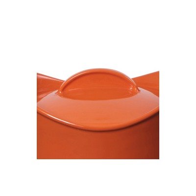 Bubble and Brown 4 1/4-Qt. Stoneware Oval Casserole Color: Orange