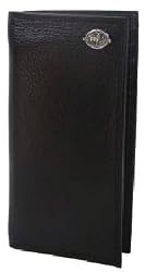 Black Pebble Grain Leather Secretary with Silver Emblem - Collegiate Series
