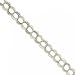Solid White Gold Charm Bracelet - Lobster Clasp 7 Inch