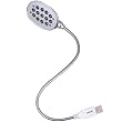 Daffodil ULT130 - USB Tastaturlampe / Leselicht / Leselampe mit flexiblem Schwanenhals und Kopfteil - Notebook Licht mit 13 LEDs - PC und MAC kompatibel