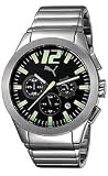 Puma Bracelets Tire Silver-tone Steel Black Dial Men's watch #PU101961006