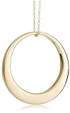 18k Yellow Gold Overlay Sterling Silver Open Circle Pendant, 18