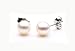AugustinaJewelry Freshwater Cultured Pearl Earrings 6.5-7mm White Pearls with Silver Mount