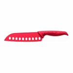 Bodum Bistro Stainless Steel Santoku Knife, 17 cm, 6.5 inch, Red
