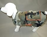 Camouflage Polar Fleece Dog Coat with Pocket by Barking Baby Medium
