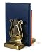 Pm Craftsman Lyre Bookends Brass