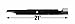 USA Mower Blades (3 U10180BP Standard High-Lift for Windsor 50-3055 50-3160 Bobcat 42180B Length 21 in. Width 2-1/2 in. Thickness .250 in. Center Hole 5/8 in. 61 in. Deck