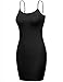 Fifth Parallel Threads FPT Womens Basic Spaghetti Strap Extra Long Fitted Tunic Top Black Small