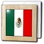 Mexican Flag - 6 Inch Tile Napkin Holder