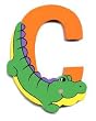 Wooden Crocodile Letter C Magnet by The Toy Workshop
