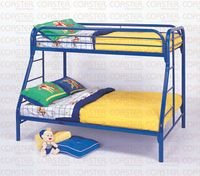 Coaster Tracey Twin over Full Metal Bunk Bed in Blue Finish