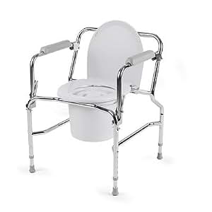 Amazon.com : Standard Drop-Arm Commode : Bedside Commodes : Beauty