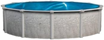 21' Round Pool Package - 21'x52" High Above Ground Heritage STL Swimming Pool with Portofino Unibead 25 Gauge Liner, Hayward Sand Filter System, Confer Safety Ladder and Thru Wall Skimmer
