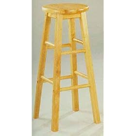 Natural Wood Stool Pair 