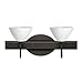 Besa Lighting 2SW-174307-BR 2X40W G9 Domi Wall Sconce with White Glass, Bronze Finish