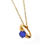 10K YG September Birthstone Small Ring Charm-Sapphire
