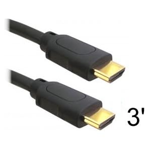 3ft High Speed HDMI Male to Male Cable with Ethernet Support / Audio Return Channel (ARC) / 3D (Up to 2160p) - 3 ft