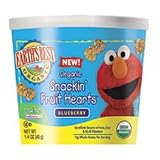 Earth's Best Sesame Street Snackin' Fruit Hearts, Blueberry, Organic, 1.4-Ounce (Pack of 12)