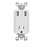 Leviton T5630-W 2.1-Amp USB Charger/Tamper-Resista&hellip by Leviton
