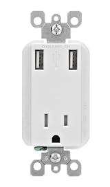 15-Amp USB Charger/Tamper-Resistant Receptacle, 125-volt, 2.1-amp, T5630