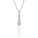14k White or Yellow Gold 3-Stone Round Shared Prong Pendant (1/4 cttw, I-J Color, I1-I2 Clarity)