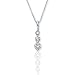 14k White or Yellow Gold 3-Stone Round Shared Prong Pendant (1/4 cttw, I-J Color, I1-I2 Clarity)