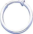 14K White Gold Clip On Hoop Earrings Ear Jewelry New |A