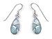 Silver and Blue Mother-of-Pearl Drop Earrings